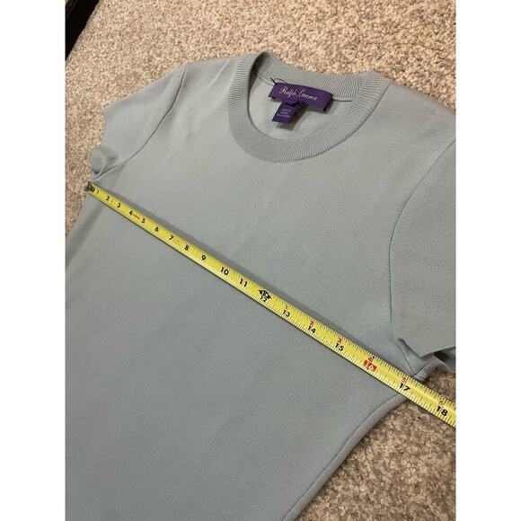 Ralph Lauren Purple Label Knit Midi Dress Crewneck Bodycon Slim S Short Sleeve - Picture 12 of 16